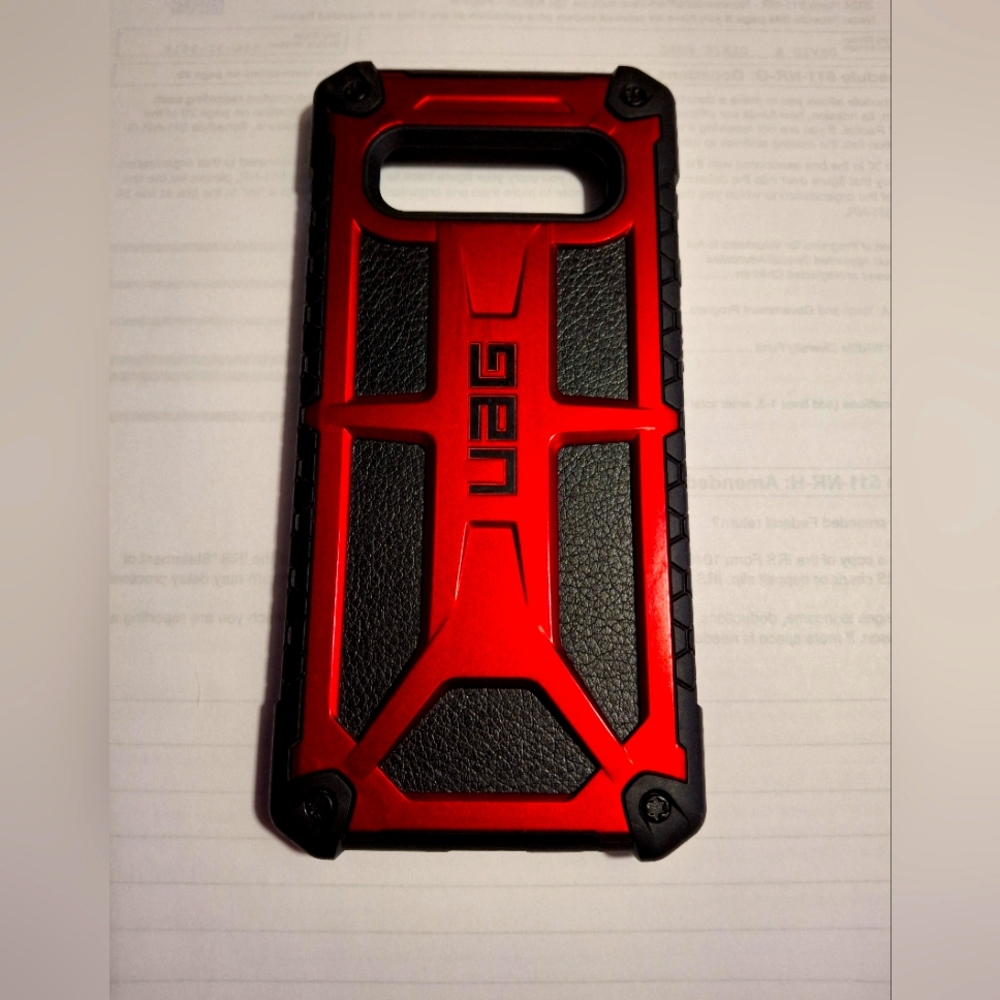 Urban Armor Gear UAG Monarch Serie PhoneCase Samsung Galaxy S10Plus Crimson NBox